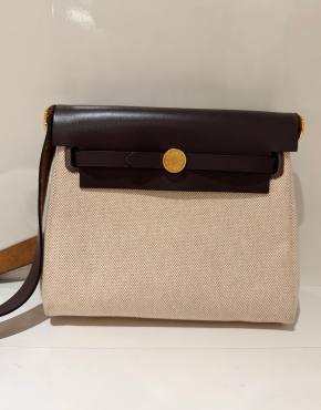 Hermes Ecru Ebene Mini Herbag 2