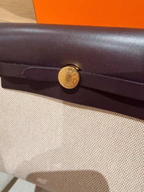 Hermes Ecru Ebene Mini Herbag 4