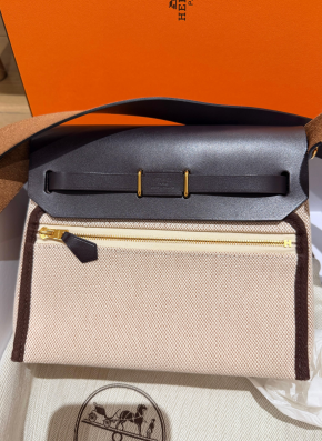 Hermes Ecru Ebene Mini Herbag 7