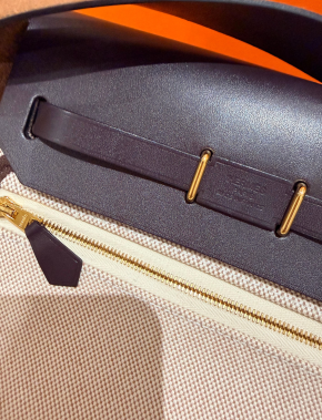 Hermes Ecru Ebene Mini Herbag 9