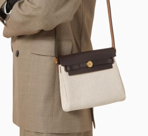 Hermes Ecru Ebene Mini Herbag 5