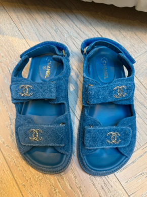 Chanel Blue  Denim Dad Sandals 3