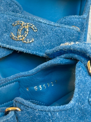 Chanel Blue  Denim Dad Sandals 6