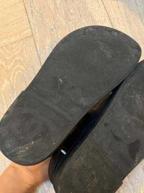 Chanel Black Rubber Dad Sandals 5
