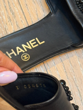 Chanel Embellished Black Slides 3