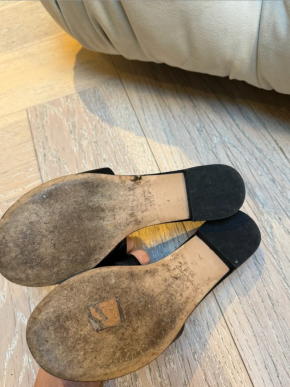 Chanel Embellished Black Slides 5