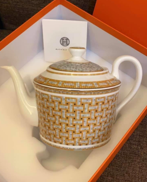 Hermes Mosaique Au 24 Gold Teapot 3