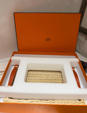 Hermes Rectangular Oseraie Wicker Tray 2