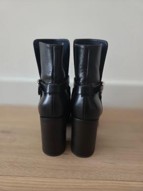 Chanel Black Leather Ankle Boots 4