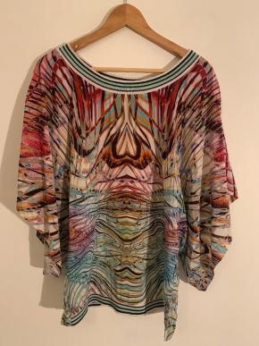 Byblos Printed Silk Boho Top 2