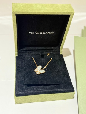 Van Cleef & Arpels Rose Gold Butterfly Pendant 6