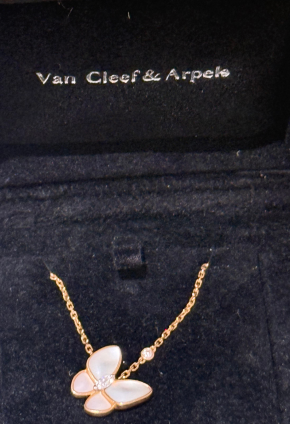 Van Cleef & Arpels Rose Gold Butterfly Pendant 3