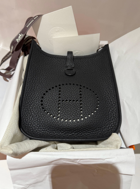 Hermes Black Mini Evelyne 16 3