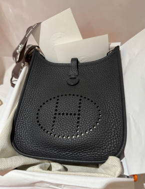 Hermes Black Mini Evelyne 16 5