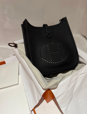 Hermes Black Mini Evelyne 16 8