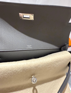 Hermes Kelly Etain Togo Depeches 25 Pouch Bag 3