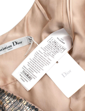 Dior Silver Sequin Low Back Gown 4