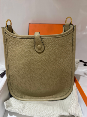 Hermes Mini Evelyne 16 Beige Marfa Clemence 2