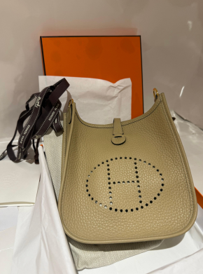 Hermes Mini Evelyne 16 Beige Marfa Clemence 6