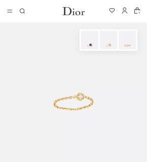 Dior Mimirose Diamond Chain Ring 7