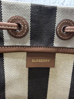 Burberry Striped Bucket Bag 9
