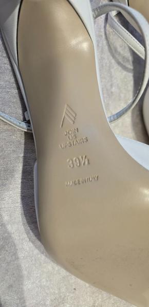 The Attico White Leather Amber Sandals 6