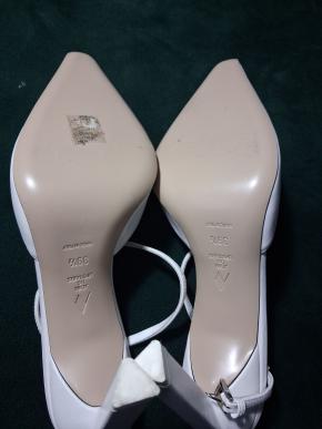 The Attico White Leather Amber Sandals 5