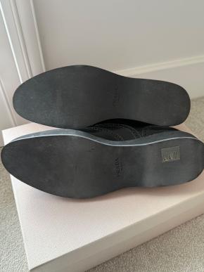 Prada Black Leather Brogues 5