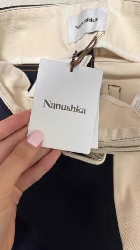 NANUSHKA Dyna Organic Cotton Denim Patchwork Skirt 4