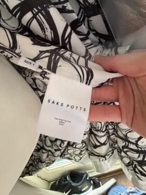 Saks Potts Silver Shearling And Leather Coat 10