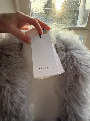 Saks Potts Silver Shearling And Leather Coat 8