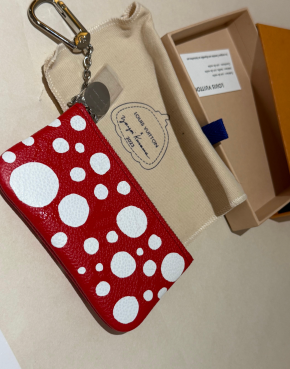 Louis Vuitton x Yayoi Kusama A Red Polka Dot Key Pouch 7