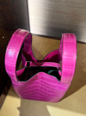 Hermes Rose Scheherazade Matte Alligator Mississippiensis Picotin 18 5