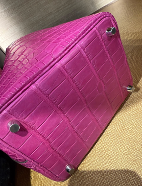 Hermes Rose Scheherazade Matte Alligator Mississippiensis Picotin 18 4