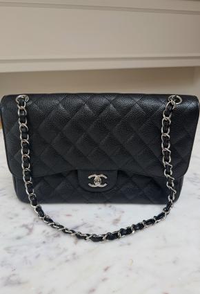 Chanel Black Caviar Maxi Single Flap 2