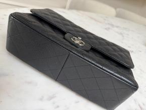 Chanel Black Caviar Maxi Single Flap 5