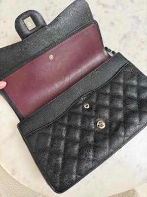 Chanel Black Caviar Maxi Single Flap 12