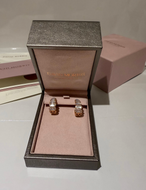 David Morris Diamond Set Mother Of Pearl Fortuna Earrings 2