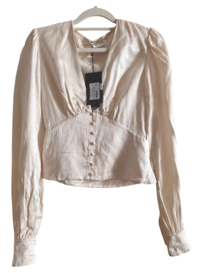 Saint Laurent Cream Silk Blouse 2