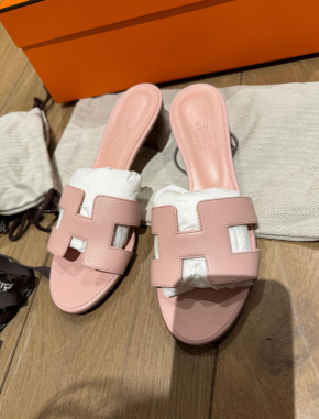 Hermes Pale Pink Oasis Sandals 4