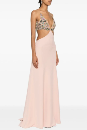 Costarellos  Floral-Appliqué Maxi Dress 2