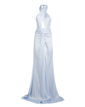 Lapointe Halterneck Twist-Detail Gown 6