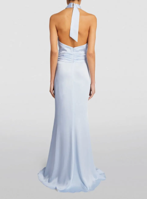 Lapointe Halterneck Twist-Detail Gown 2