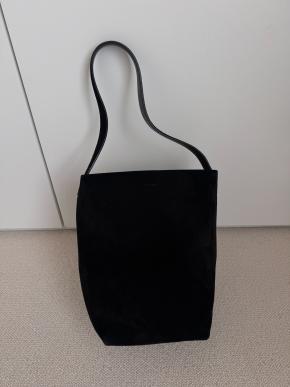 The Row Black Suede Medium N/S Park Tote 2