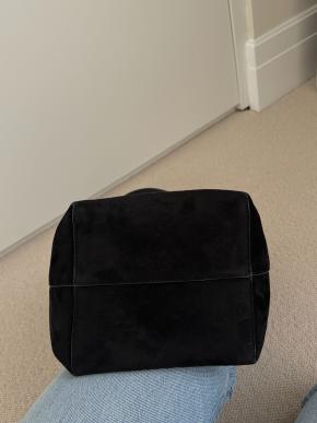 The Row Black Suede Medium N/S Park Tote 7