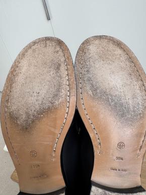 The Row Black Leather 20mm Novus loafers 7