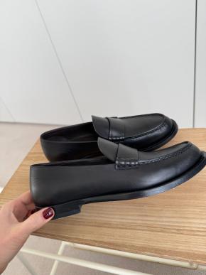 The Row Black Leather 20mm Novus loafers 5