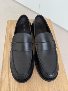 The Row Black Leather 20mm Novus loafers 3