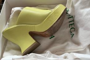 Bottega Veneta Lime Leather Mules 10
