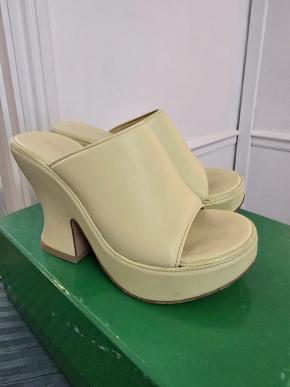 Bottega Veneta Lime Leather Mules 2